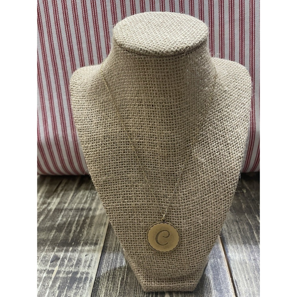 John Wind Monogram Necklace Gold Sorority Gal Initial